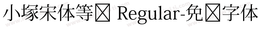 小塚宋体等宽 Regular字体转换